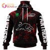NRL Penrith Panthers Custom Name Number Halloween Jersey Pullover Hoodie
