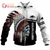 NRL Penrith Panthers Custom Name Number Native Skull Zip Up Hoodie