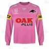 NRL Penrith Panthers Custom Name Number Pink 2021 Away Jersey Sweatshirt
