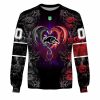 NRL Penrith Panthers Custom Name Number Rose Dragon Sweatshirt