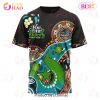 NRL Penrith Panthers Custom Name Number Special Design NAIDOC T-Shirt