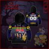 NRL Penrith Panthers Custom Name Number x The Simpsons 2020 Halloween Kids Pullover Hoodie