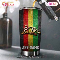 Alternative view of NRL Penrith Panthers Custom Name Old Metal Tumbler