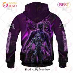 Alternative view of NRL Penrith Panthers Custom Name Wakanda Zip Up Hoodie