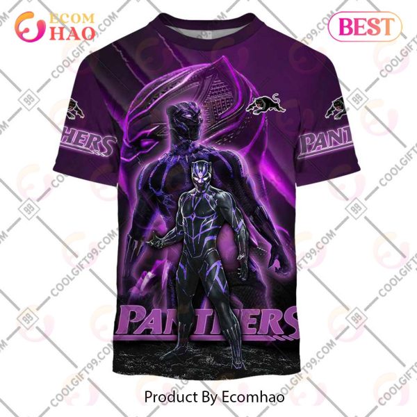 NRL Penrith Panthers Custom Name Wakanda T-Shirt