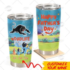 NRL Penrith Panthers Custom Name x Bluey Father's Day Tumbler