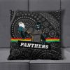 NRL Penrith Panthers Mascot Navy Indigenous Square Pillow Case