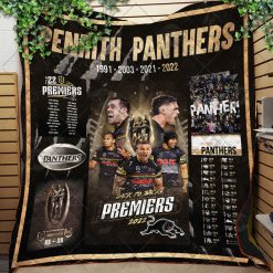 Alternative view of NRL Penrith Panthers Premiers 2022 - 2023 Back To Back Quilt Blanket