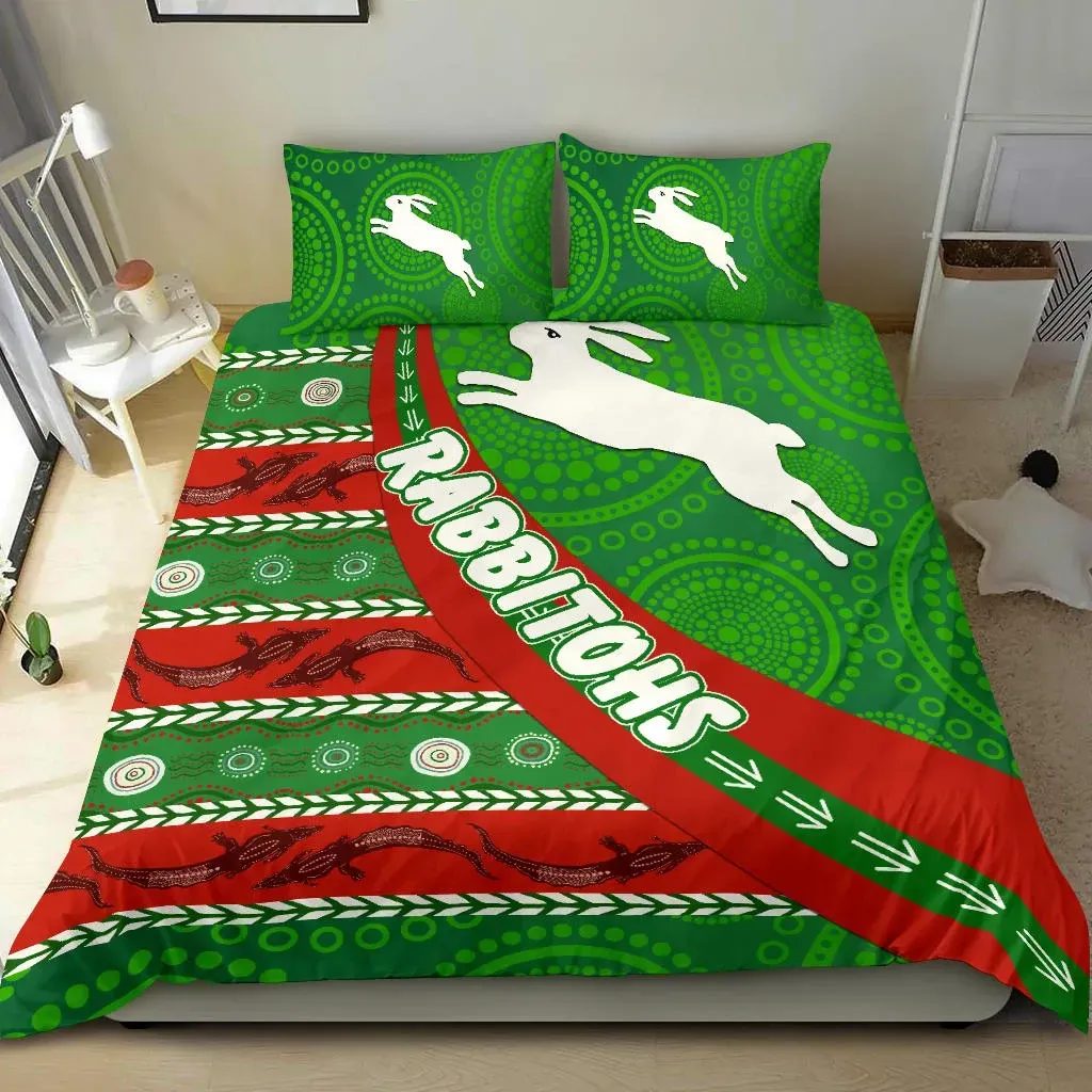 NRL South Sydney Rabbitohs Aboriginal Doona Cover