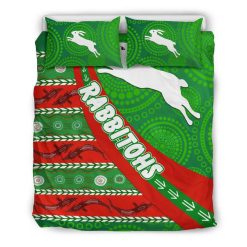 Alternative view of NRL South Sydney Rabbitohs Aboriginal Victorian Vibes Doona Cover