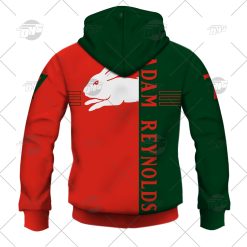 Alternative view of NRL South Sydney Rabbitohs Adam Reynolds Elite Player Zip Up Hoodie STYLE T17