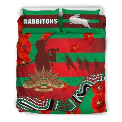 Alternative view of NRL South Sydney Rabbitohs ANZAC Day Indigenous Military Doona Cover
