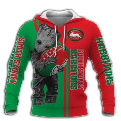 Alternative view of NRL South Sydney Rabbitohs Baby Groot Pullover Hoodie