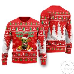 NRL South Sydney Rabbitohs Baby Yoda Ugly Christmas Sweater