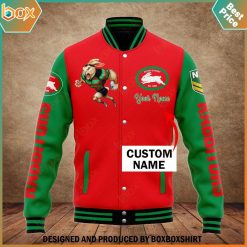 Alternative view of NRL South Sydney Rabbitohs Custom Name All I Need Is Football Friends And Family Baseball Jacket