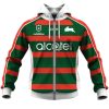 NRL South Sydney Rabbitohs Custom Name Number 2020 Away Jersey Zip Up Hoodie