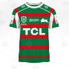 NRL South Sydney Rabbitohs Custom Name Number 2021 Away Jersey T-Shirt