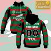 NRL South Sydney Rabbitohs Custom Name Number 2021 Home Jersey Pullover Hoodie