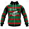 NRL South Sydney Rabbitohs Custom Name Number 2021 Home Jersey Zip Up Hoodie