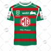 NRL South Sydney Rabbitohs Custom Name Number 2022 Away Jersey T-Shirt