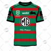 NRL South Sydney Rabbitohs Custom Name Number 2022 Home Jersey T-Shirt