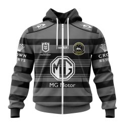 NRL South Sydney Rabbitohs Custom Name Number 2023 ANZAC Day Jersey Zip Up Hoodie