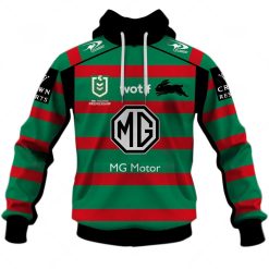 Alternative view of NRL South Sydney Rabbitohs Custom Name Number 2023 Home Jersey Pullover Hoodie