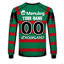 Alternative view of NRL South Sydney Rabbitohs Custom Name Number 2023 Home Jersey Sweatshirt