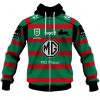 NRL South Sydney Rabbitohs Custom Name Number 2023 Home Jersey Zip Up Hoodie