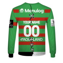Alternative view of NRL South Sydney Rabbitohs Custom Name Number 2023 Mix Jersey V2 Sweatshirt
