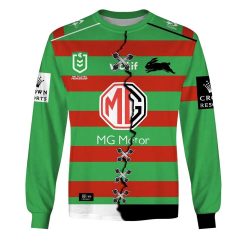 NRL South Sydney Rabbitohs Custom Name Number 2023 Mix Jersey V2 Sweatshirt
