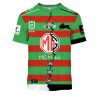 NRL South Sydney Rabbitohs Custom Name Number 2023 Mix Jersey V2 T-Shirt