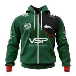 NRL South Sydney Rabbitohs Custom Name Number 2023 Trainning Jersey Zip Up Hoodie