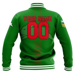 Alternative view of NRL South Sydney Rabbitohs Custom Name Number Limited Baseball Jacket