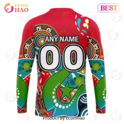 Alternative view of NRL South Sydney Rabbitohs Custom Name Number Special Design NAIDOC Sweatshirt