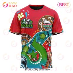 NRL South Sydney Rabbitohs Custom Name Number Special Design NAIDOC T-Shirt