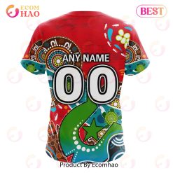 Alternative view of NRL South Sydney Rabbitohs Custom Name Number Special Design NAIDOC T-Shirt