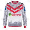 NRL St. George Illawarra Dragons Custom Name Number 2021 ANZAC Day Jersey Sweatshirt