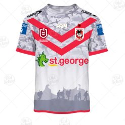 NRL St. George Illawarra Dragons Custom Name Number 2021 ANZAC Day Jersey T-Shirt