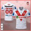 NRL St. George Illawarra Dragons Custom Name Number 2021 Home Jersey Polo Shirt