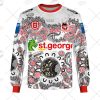 NRL St. George Illawarra Dragons Custom Name Number 2021 Indigenous Jersey Sweatshirt
