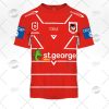 NRL St. George Illawarra Dragons Custom Name Number 2022 Alternate Jersey T-Shirt