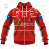 NRL St. George Illawarra Dragons Custom Name Number 2022 Alternate Jersey Zip Up Hoodie