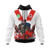 NRL St. George Illawarra Dragons Custom Name Number 2022 ANZAC Day Zip Up Hoodie