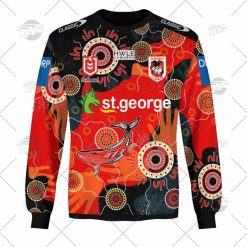 NRL St. George Illawarra Dragons Custom Name Number 2022 Indigenous Jersey Sweatshirt