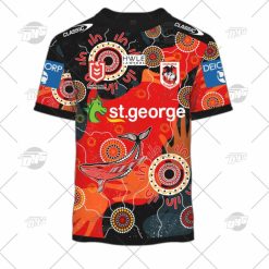 NRL St. George Illawarra Dragons Custom Name Number 2022 Indigenous Jersey T-Shirt