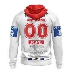 Alternative view of NRL St. George Illawarra Dragons Custom Name Number 2023 ANZAC Day Pullover Hoodie