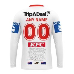 Alternative view of NRL St. George Illawarra Dragons Custom Name Number 2023 ANZAC Day Sweatshirt