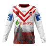 NRL St. George Illawarra Dragons Custom Name Number 2023 ANZAC Day Sweatshirt