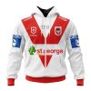 NRL St. George Illawarra Dragons Custom Name Number 2023 Home Jersey Zip Up Hoodie